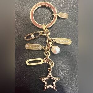 Coach Authentic Gold Star, Rhinestone and Pearl Charm - EUC